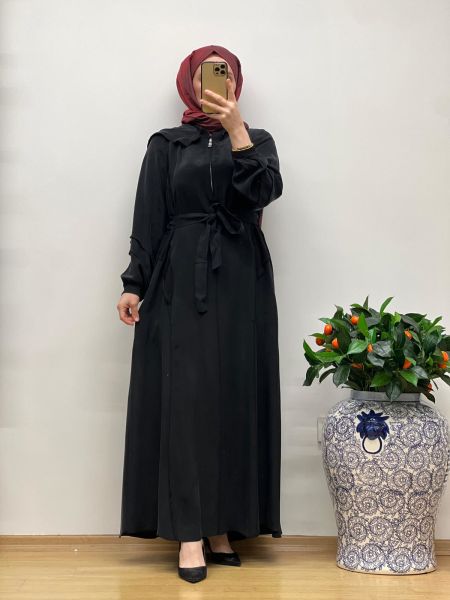 MissWhence Cupro Kapüşonlu Elbise 37811