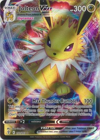 Jolteon VMAX - 051/203 - Ultra Rare Sword & Shield: Evolving Skies Singles