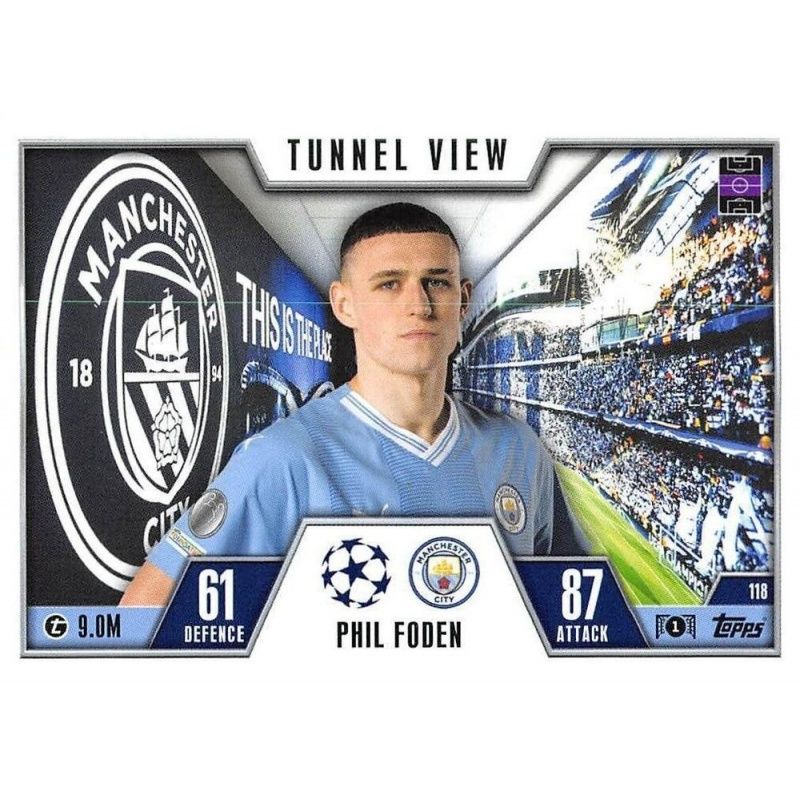 Phil Foden 2023/24 Topps Match Attax Extra Tunnel View Manchester City 118