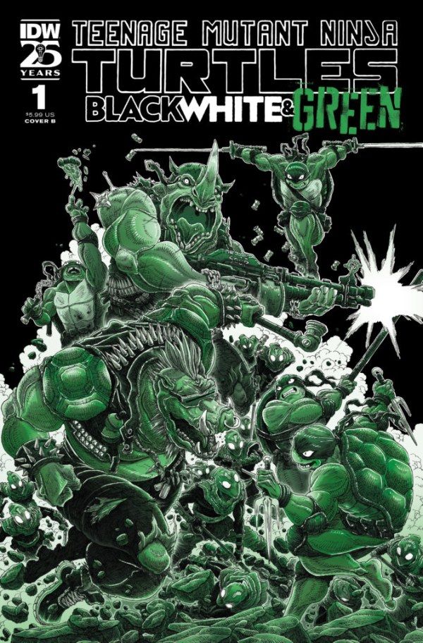 Teenage Mutant Ninja Turtles: Black, White, & Green #1 Cover B James Stokoe Variant