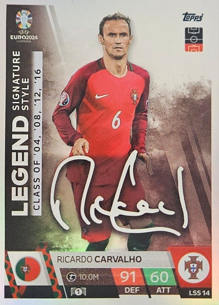 Match Attax UEFA Euro 2024 Ricardo Carvalho Signature Style Legend