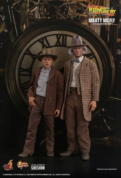 Marty McFly & Doc Brown BTTF III Sixth Scale Figure Set Back To The Future 3 / BTTF Movie Masterpiece Series MMS 616 & 617