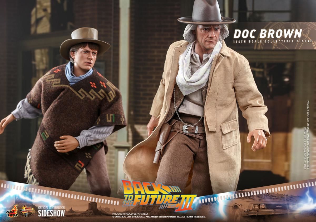 Marty McFly & Doc Brown BTTF III Sixth Scale Figure Set Back To The Future 3 / BTTF Movie Masterpiece Series MMS 616 & 617