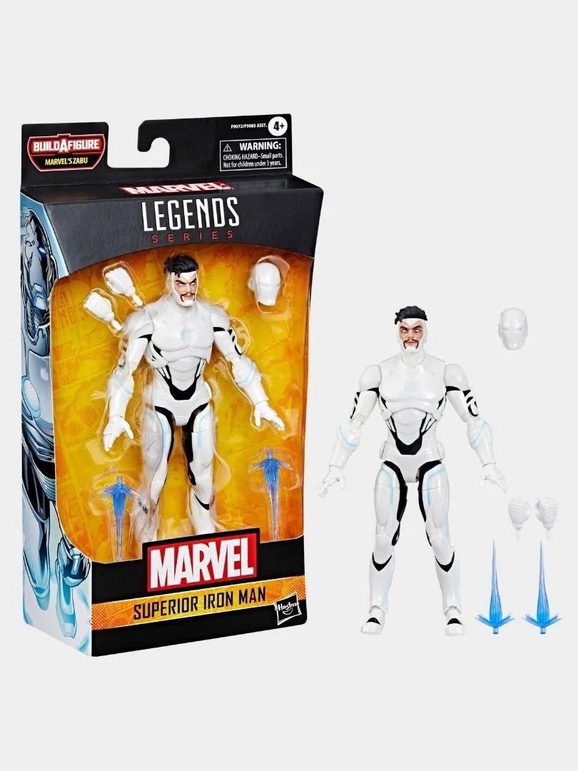 Marvel Legends Superior Iron Man (Comics) Aksiyon Figürü (Marvel's Zabu BAF)