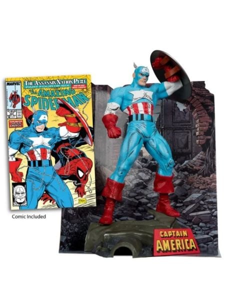 Marvel Comics - Captain America (The Amazing Spider-Man #323) 1/6 Scale Heykel (Çizgi Roman dahil)