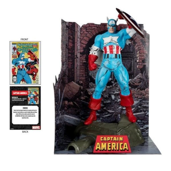 Marvel Comics - Captain America (The Amazing Spider-Man #323) 1/6 Scale Heykel (Çizgi Roman dahil) - PRE ORDER