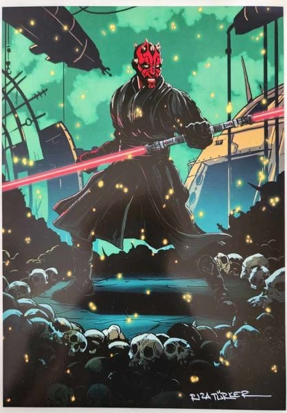 RIZA TÜRKER İMZALI DARTH MAUL ART PRINT