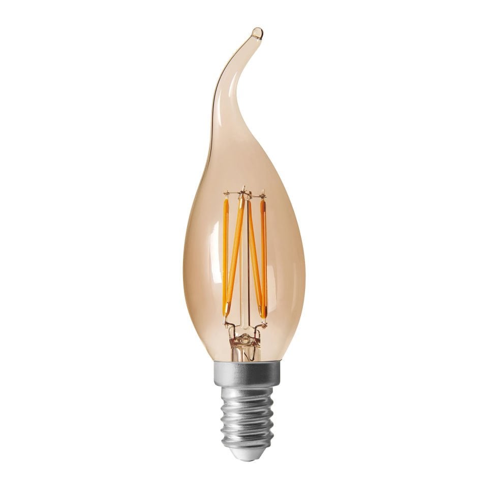 Cata CT-4281 - 4W Amber | LED Filament Buji Rustik Ampul - E14