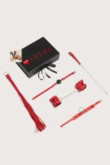 5li Deri   Kırmızı Harness Set Özel Tasarım Premium Model 800714K