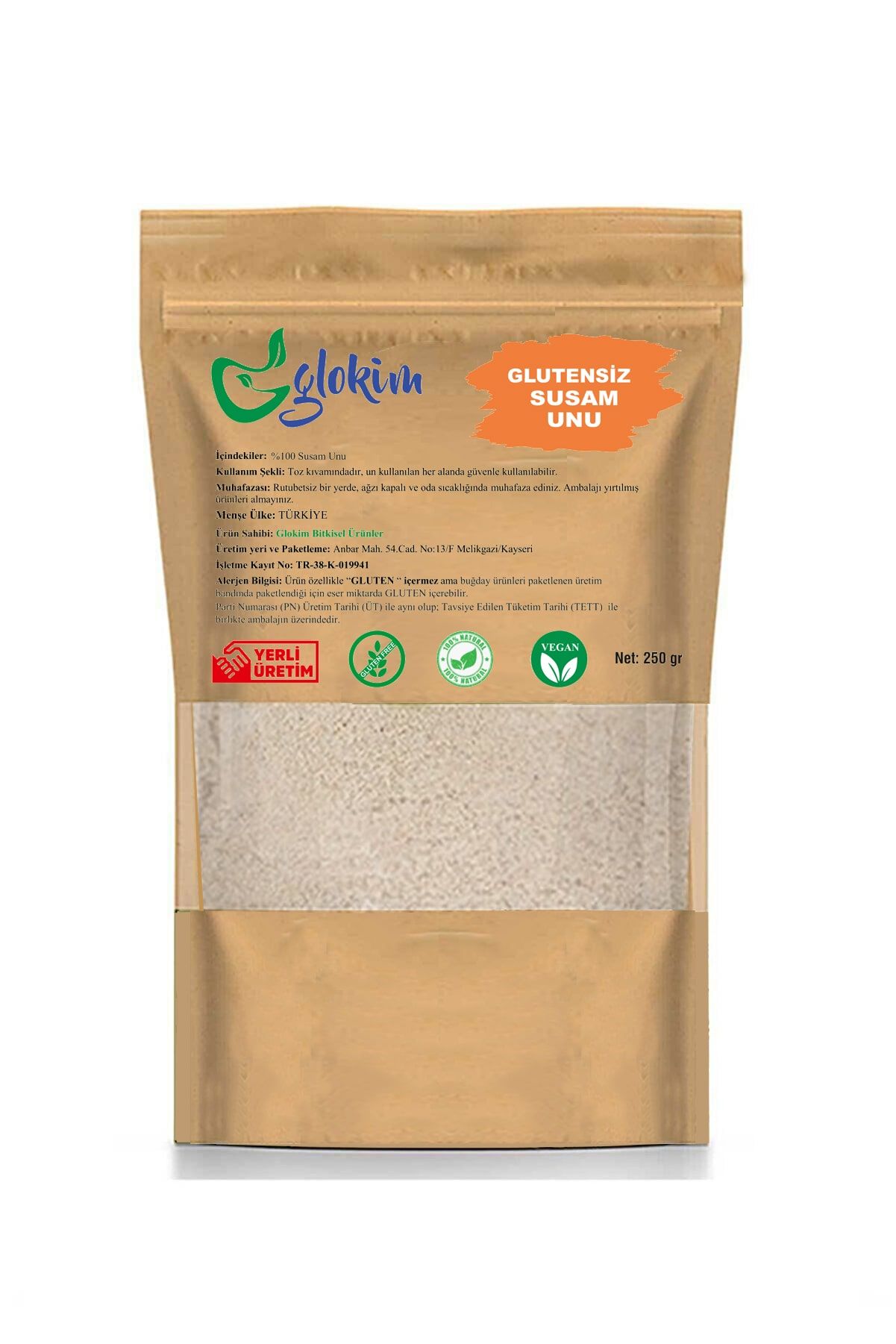 Glutensiz Susam Unu 250 Gr