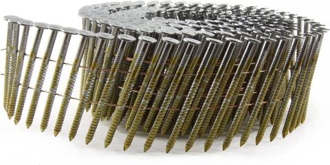 Coilnägel 2,5 x 42 mm - 12.000 Stück | Drahtmagaziniert | Stahl Blank | Ringschaft | mit 16° Neigungswinkel