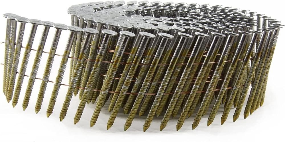 Coilnägel 2,5 x 50 mm - 9.000 Stück | Drahtmagaziniert | Stahl Blank | Ringschaft | mit 16° Neigungswinkel