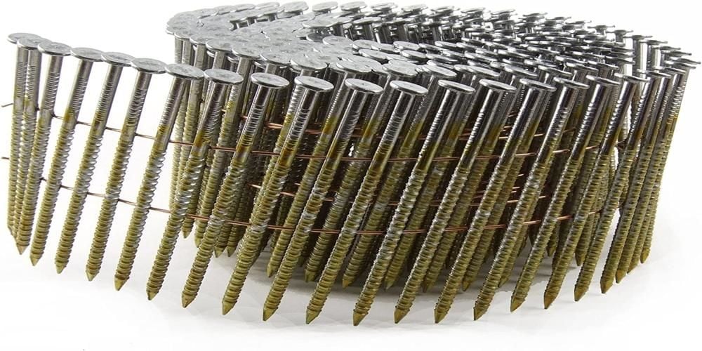 Coilnägel 2,8 x 60 mm - 4.500 Stück | Drahtmagaziniert | Stahl Blank | Ringschaft | mit 16° Neigungswinkel