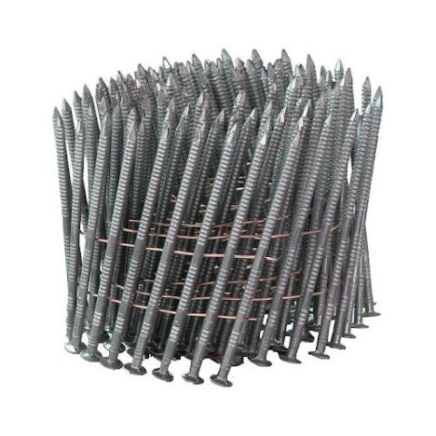 Coilnägel 2,8 x 60 mm - 4.500 Stück | Drahtmagaziniert | Stahl Blank | Ringschaft | mit 16° Neigungswinkel