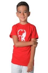 Kırmızı ATATÜRK Baskı Çocuk T Shirt