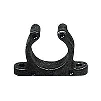 Plastic Support Clip, Screwed, Ø20mm, Black