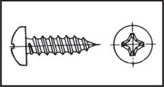 Yıldız Silindir Baş Sac Vida 4,2X16 Mm Aısı 316 Dın 7981