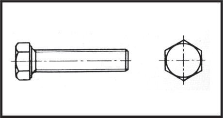 Altı Köşe Civata  5X16 Mm Aısı 316 Dın 933