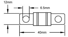 Blue Sea Systems MIDI® Sigortalar. 40A 32V DC 1000A @ 32V DC, 5000A @ 12V DC -40 °C / 85°C