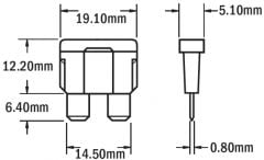 Blue Sea Systems easyID aydınlatmalı ATC® sigortalar. 5A