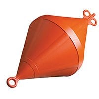 Mooring Buoy Bi-Conical, Plastic, Ext.Ø320mm, Orange