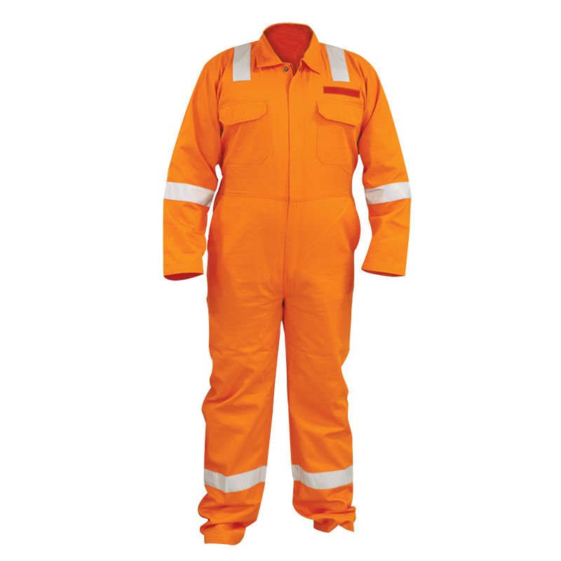 Workwear coverall, orange, cotton 200gsm, size Large