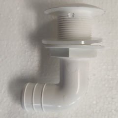 Bulk Packaging for OEM, Thru-Hull Elbow 90°, for Hose Ø25mm, White, ISO