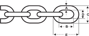 Krom Zincir, 316 Kalite,Dın 766, 12 Mm (Metre)