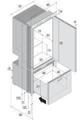 Buzdolabı/dondurucu. Model DW250 OCX2 BTX