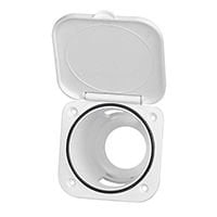 Case for Shower Head, Square, w/Lid, 95x95mm, White