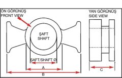 Spurs Halat, ağ ve yosun kesici B 1 1/4“ 67 mm 123 mm