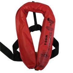 LALIZAS Inflatable Lifejacket Lamda, Auto, 150N, w/ Zipper, SOLAS/MED