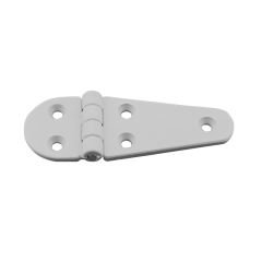 Hinge Polyamide, Semi-Oval, 108x40x4.5mm, White