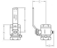 Groco küresel vana IBV-1000 1“ 71 151