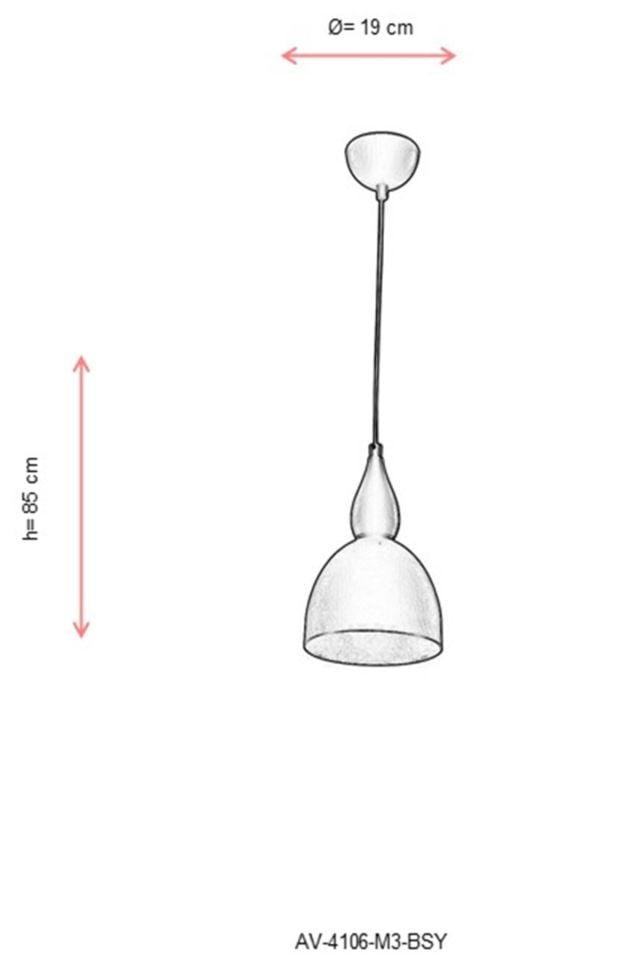 Akasya Modern Avize E27 12W 19cm Metal Siyah Avonni-AV-4106-M3-BSY