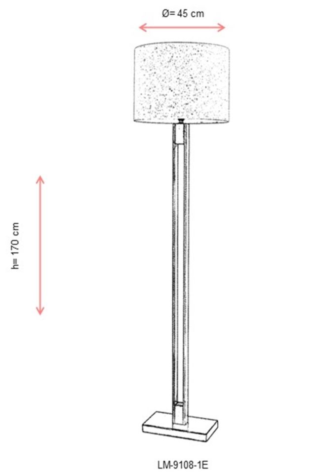 Sırık Lambader E27 12W 40cm Metal Eskitme Avonni-LM-9108-1E