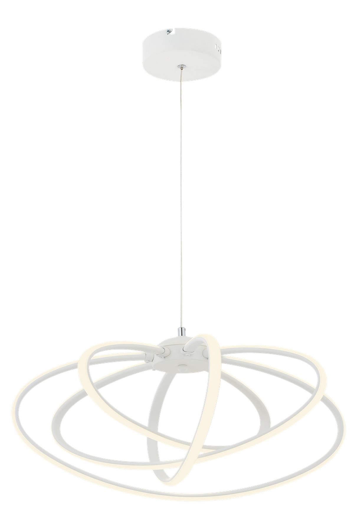 Hoops Modern Avize LED 88W 50cm Metal Beyaz Avonni-AV-4357-4BBY