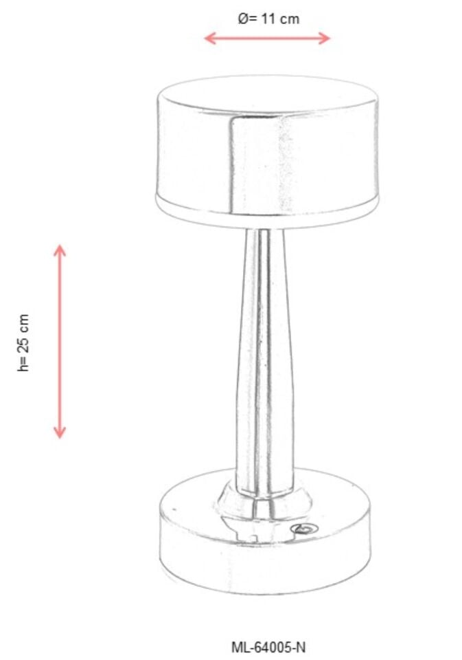 Acceptance Çalışma Masası Lambası LED 3W 11cm Metal Nikel Avonni-ML-64005-N