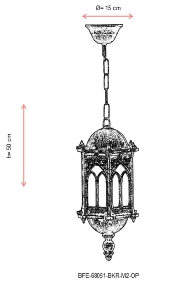 Bahçe Fenerleri E27 12W 15cm Alüminyum Kahverengi Dorbien-BFE-68051-BKR-M2-OP