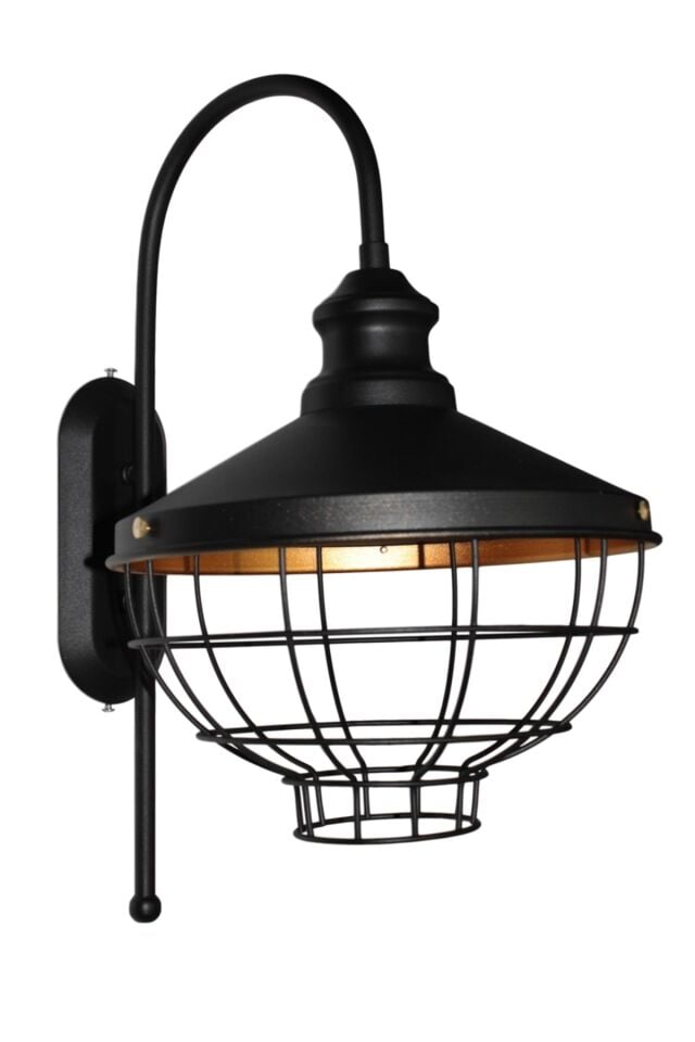 Akasya Aplik E27 12W 30x35cm Metal Siyah Avonni-AP-4106-M1-BSY