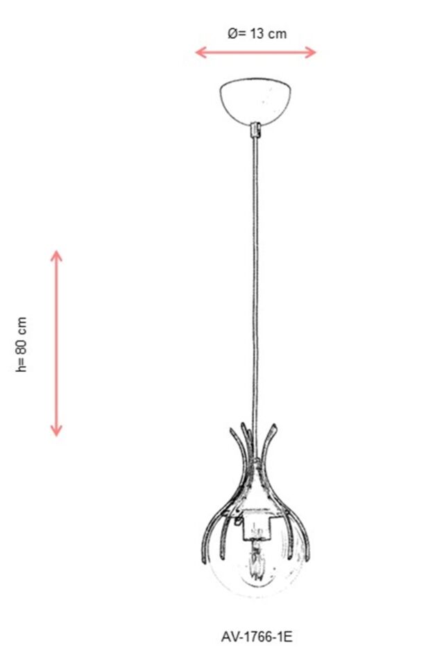 Asa Modern Avize E27 12W 13cm Metal Eskitme Avonni-AV-1766-1E