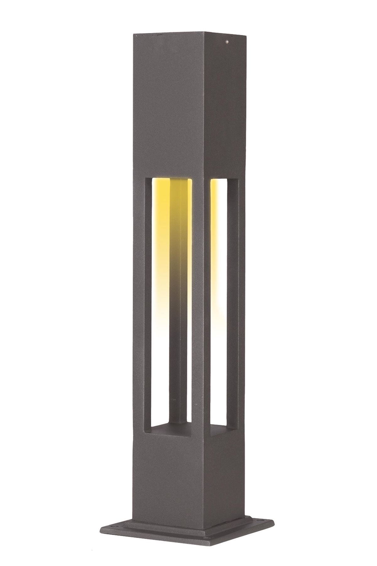 Bahçe Bollard LED 6W 12x12cm Alüminyum Profil Siyah Dorbien-BBO-68246-BSY-B