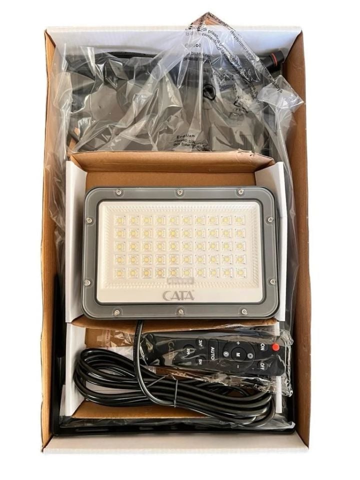 Cata 200W Kumandalı Led Solar Projektör