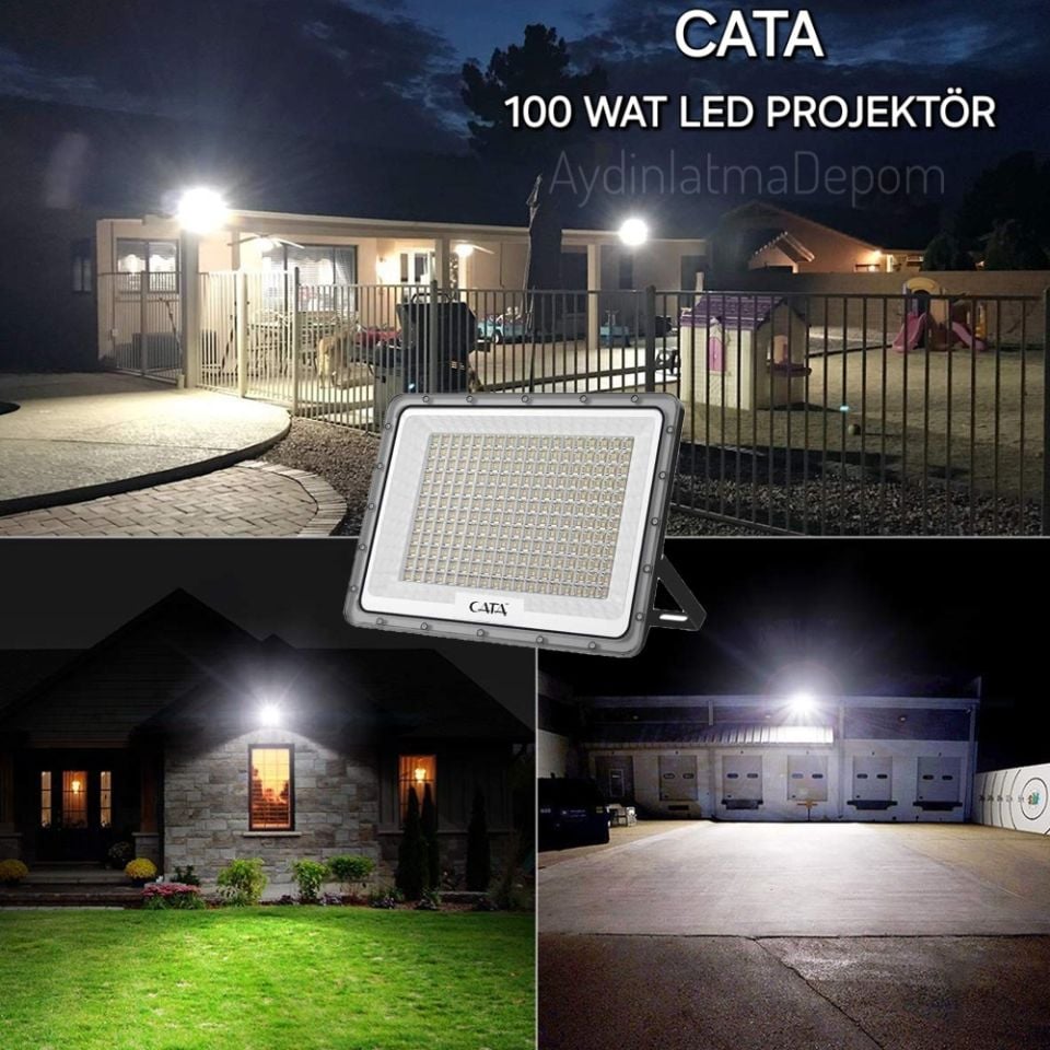 Cata 100 Watt Platınum Projektör Beyaz Işık