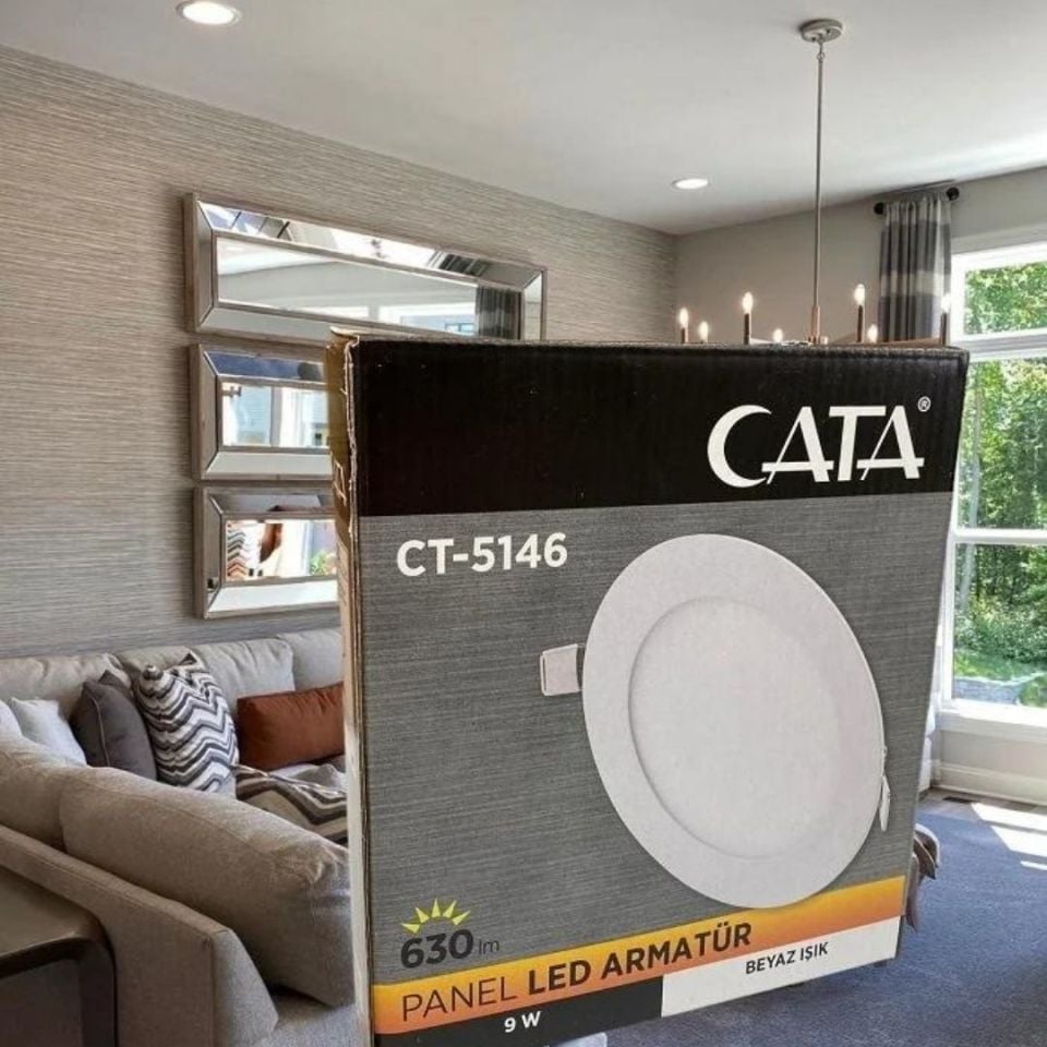 CATA 9W Slim Panel Beyaz Işık