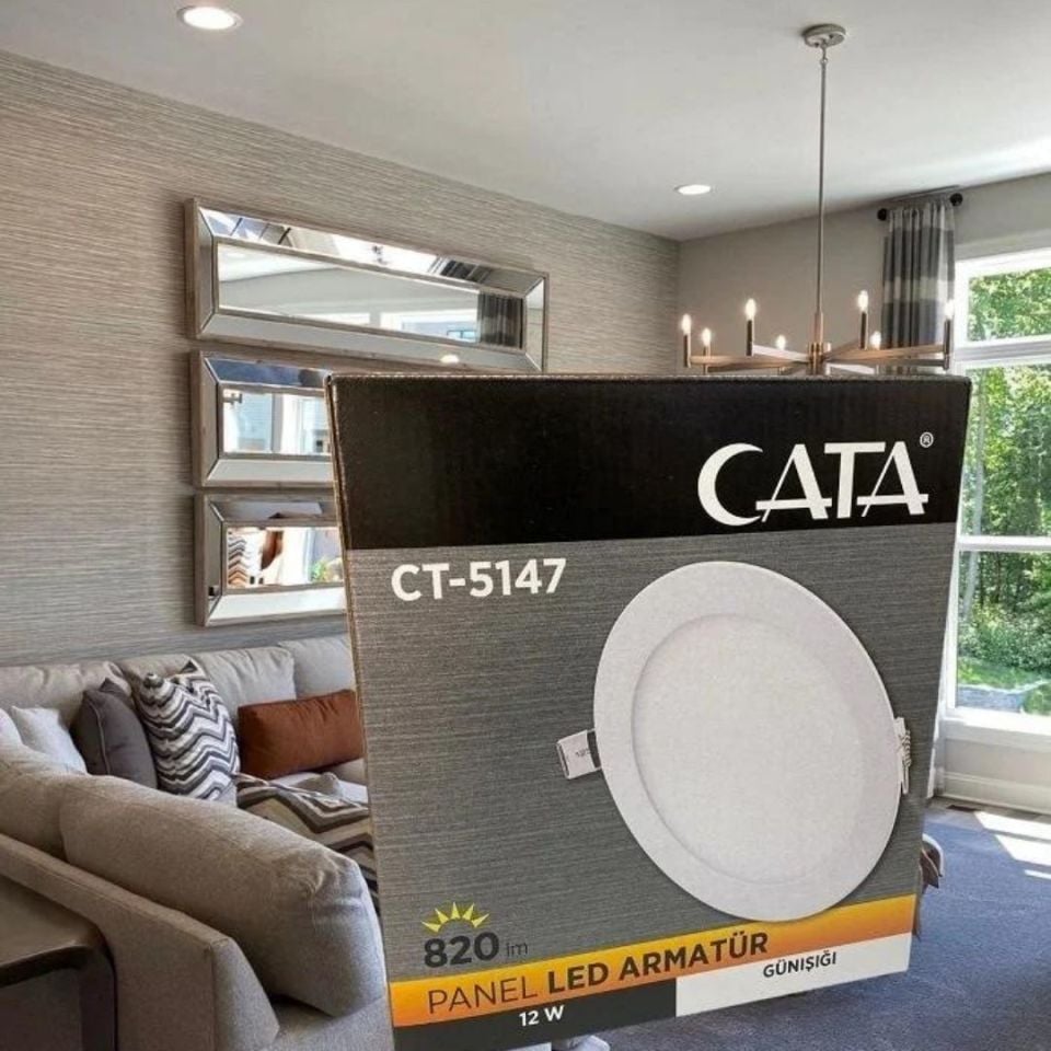 CATA 12W Slim Panel Beyaz Işık