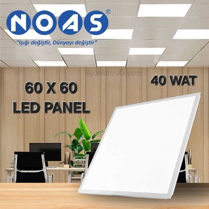 40W 60X60 Slım Sıva Altı Led Panel Beyaz