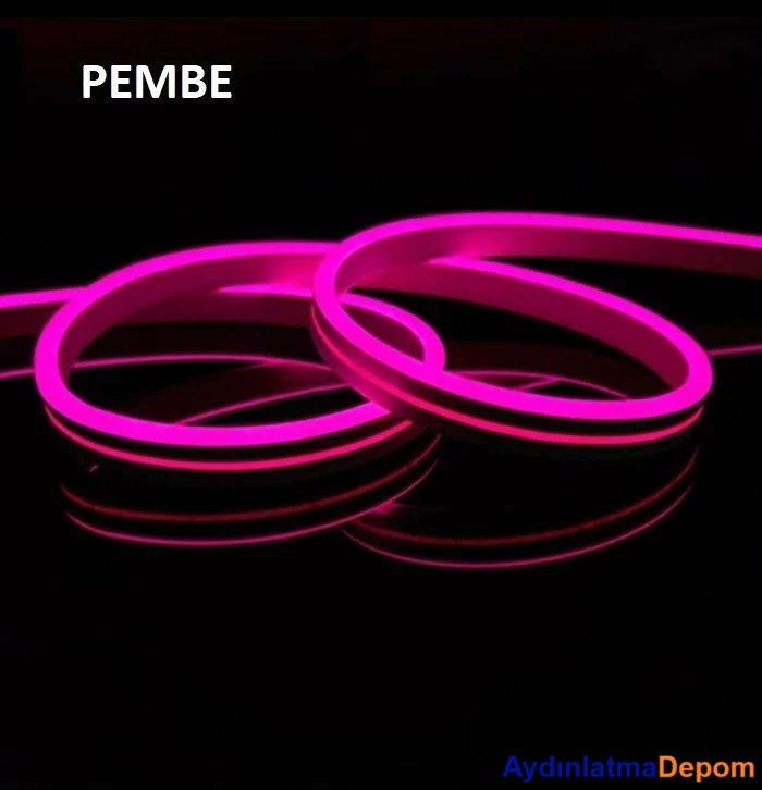 Noas Led Neon 12V Neon Led (6X12MM) Pembe Renk