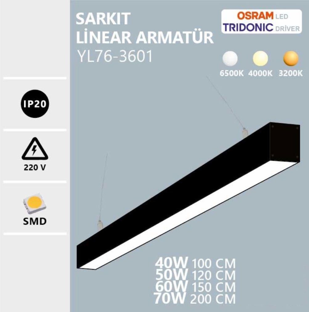 60W 150Cm Lınear Gün Işığı