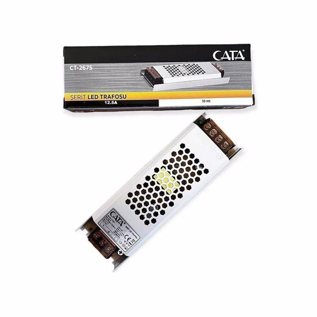 Cata 12,5 Amper Ultra Slim Şerit Led Trafosu (150 W)